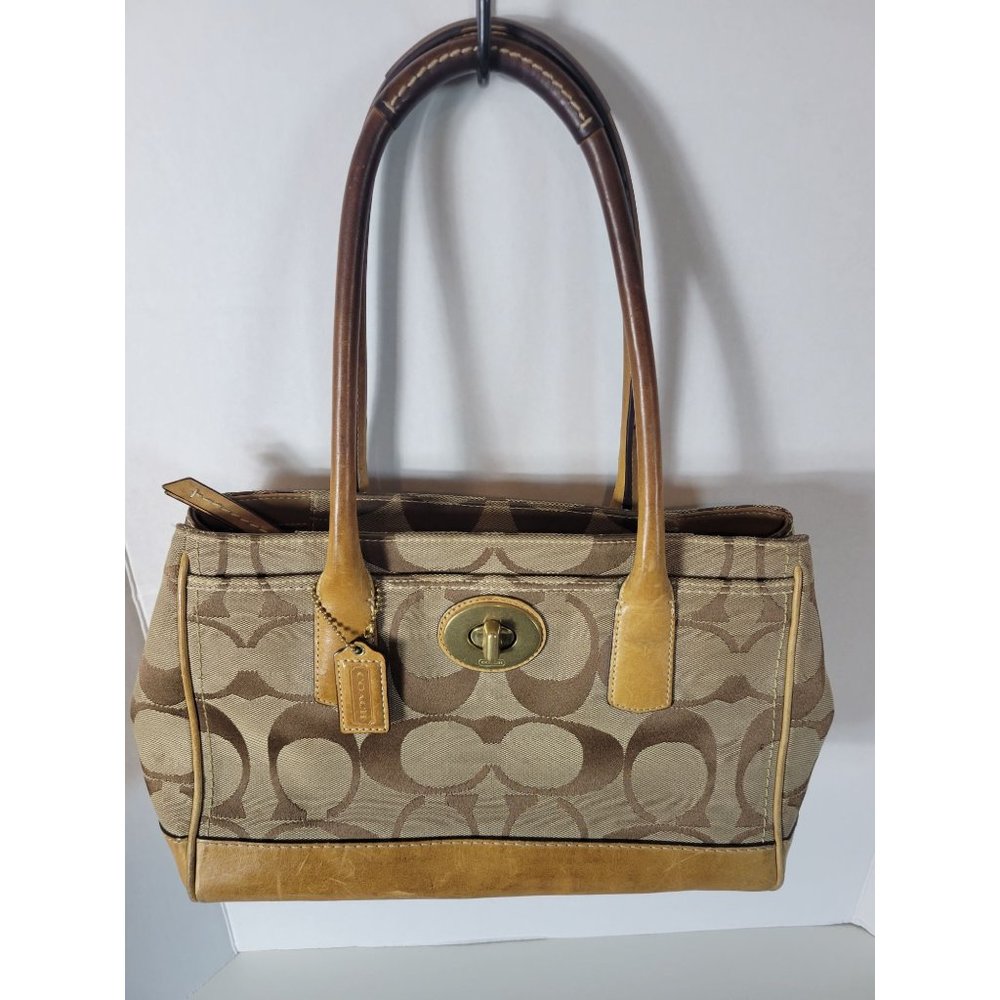 Vintage Coach Madeline Fabric Shoulder Handbag
